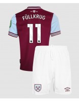 West Ham United Niclas Fullkrug #11 Domácí dres pro děti 2024-25 Krátký Rukáv (+ trenýrky)